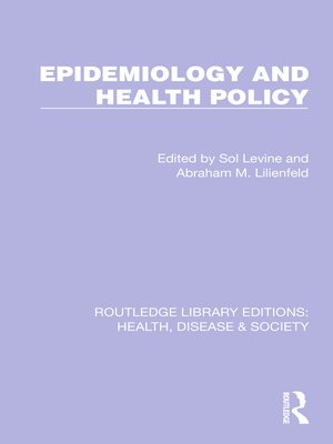 cover image of Epidemiology and Health Policy